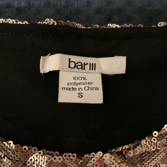 bar III gold sequin top - Picture 2 of 2